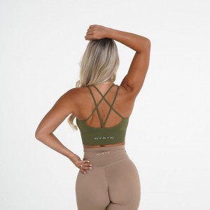 NVGTN Flourish Seamless Naisten Urheiluliivit Khaki Vihreä | FI708YX