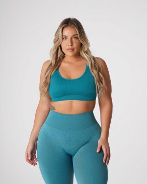 NVGTN Galaxy Ribbed Seamless Naisten Urheiluliivit Turkoosi | FI424IL