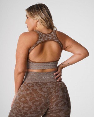 NVGTN Leopard Eclipse Seamless Naisten Urheiluliivit Beige | FI339QM