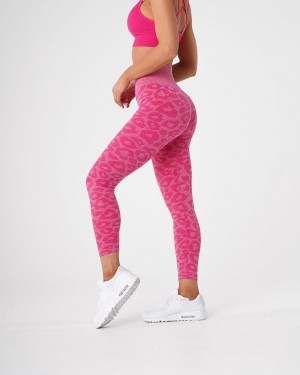 NVGTN Leopard Seamless Naisten Leggingsit Fuksia | FI205VR