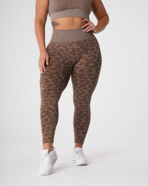 NVGTN Leopard Seamless Naisten Leggingsit Beige | FI309VR