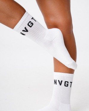 NVGTN NVGTN Crew Socks Naisten Asusteet Valkoinen | FI067GS