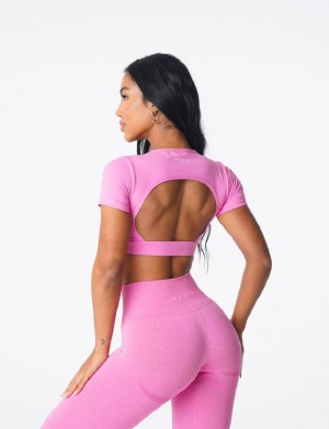 NVGTN Open Back Tee Naisten Topit Pinkki | FI460KO