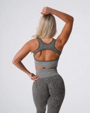 NVGTN Snakeskin Eclipse Seamless Naisten Urheiluliivit Khaki Vihreä | FI029EB