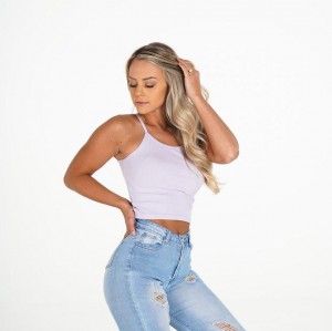 NVGTN Sweetheart Crop Naisten Topit Violetit | FI033UZ