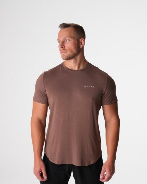 NVGTN Tech Fitted Tee Miesten T Paidat Beige | FI002WN