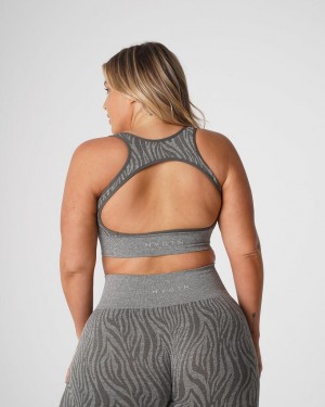 NVGTN Zebra Eclipse Seamless Naisten Urheiluliivit Khaki Vihreä | FI004RV