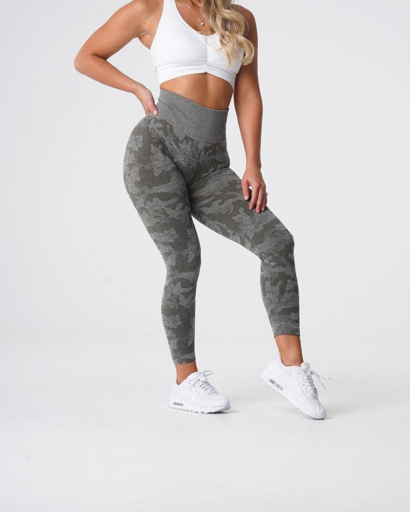 NVGTN Camo Seamless Naisten Leggingsit Khaki Vihreä | FI281XY