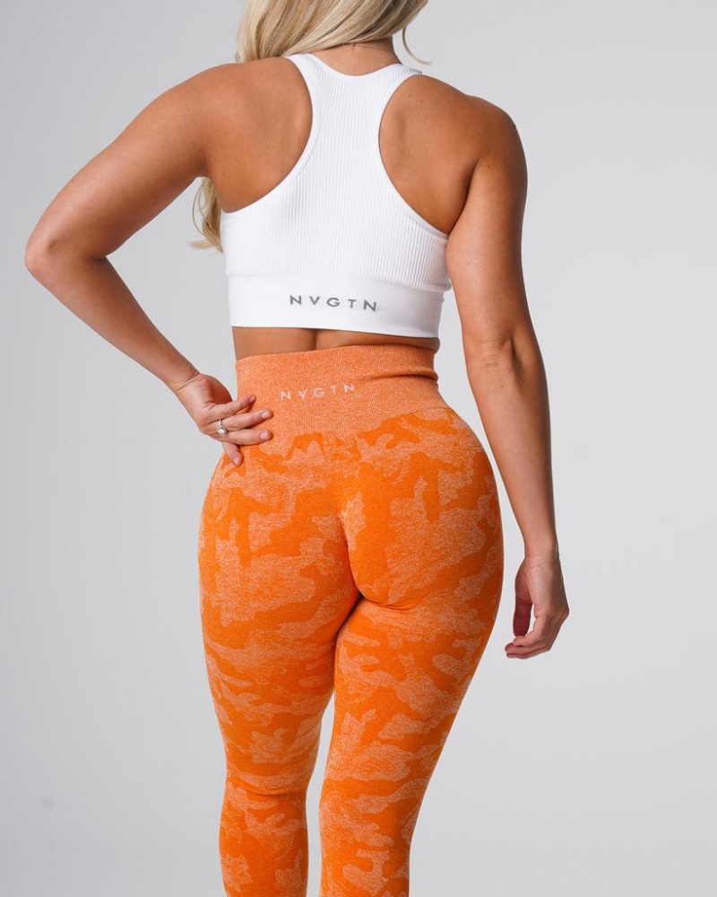 NVGTN Camo Seamless Naisten Leggingsit Oranssi | FI437XY