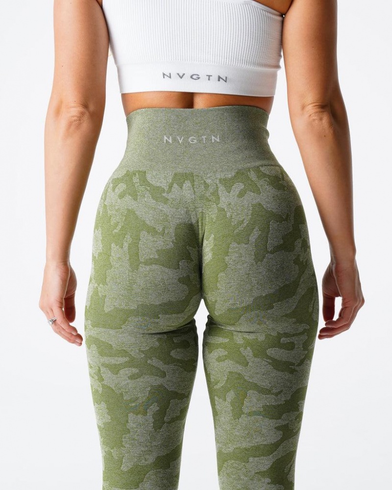 NVGTN Camo Seamless Naisten Leggingsit Oliivinvihreä | FI827XY