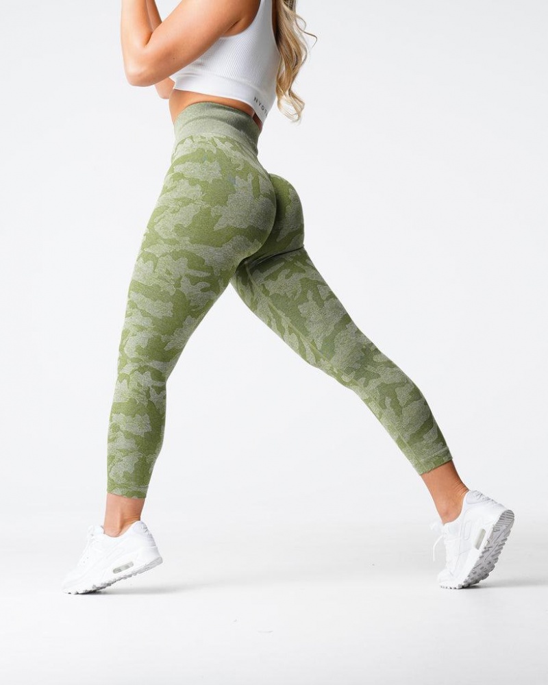 NVGTN Camo Seamless Naisten Leggingsit Oliivinvihreä | FI827XY