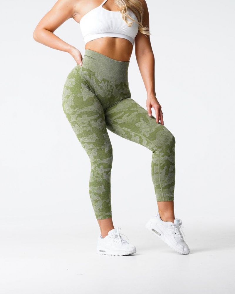 NVGTN Camo Seamless Naisten Leggingsit Oliivinvihreä | FI827XY