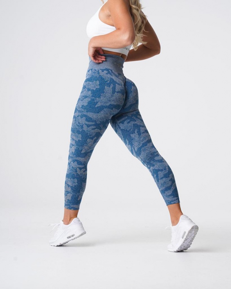 NVGTN Camo Seamless Naisten Leggingsit Sininen | FI307XY