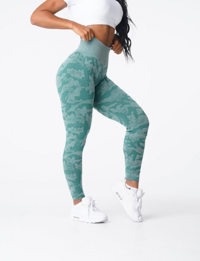 NVGTN Camo Seamless Naisten Leggingsit Vihreä | FI619XY