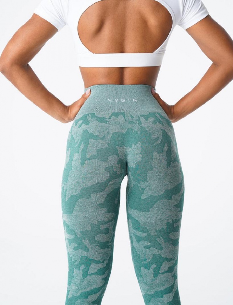 NVGTN Camo Seamless Naisten Leggingsit Vihreä | FI619XY