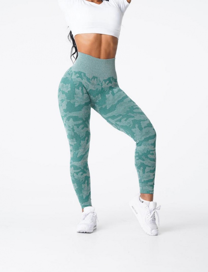 NVGTN Camo Seamless Naisten Leggingsit Vihreä | FI619XY