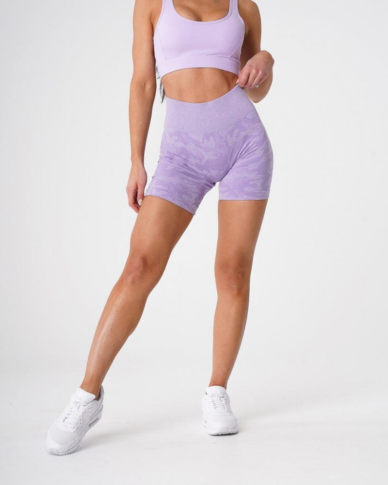 NVGTN Camo Seamless Naisten Shortsit Violetit | FI472RV