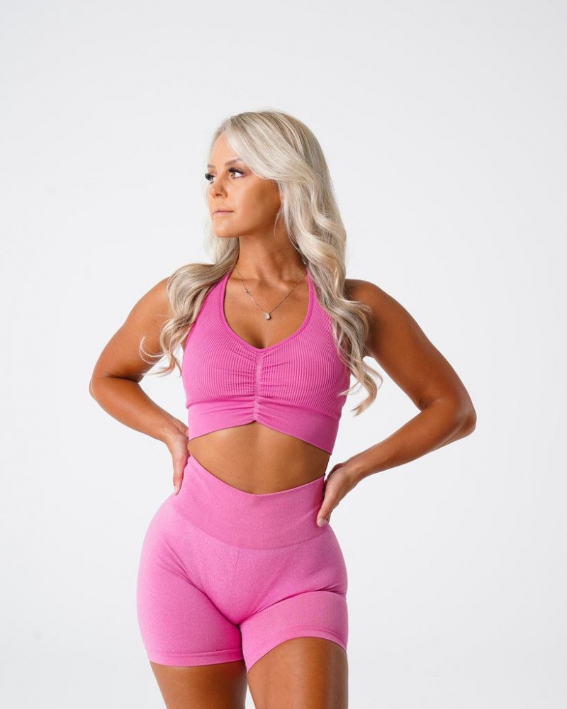 NVGTN Cinched Seamless Naisten Urheiluliivit Pinkki | FI531AH