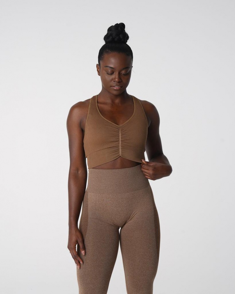 NVGTN Cinched Seamless Naisten Urheiluliivit Beige | FI640HA