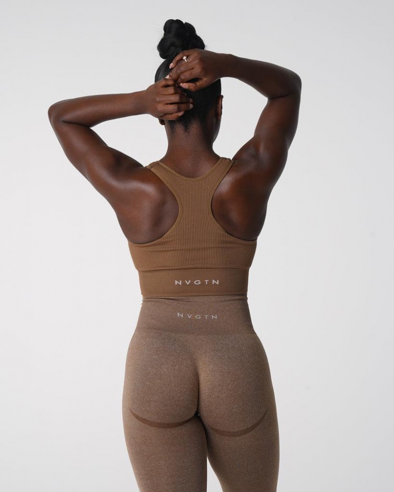 NVGTN Cinched Seamless Naisten Urheiluliivit Beige | FI640HA