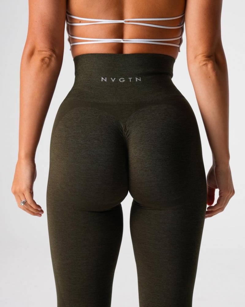 NVGTN Contour 2.0 Seamless Naisten Leggingsit Oliivinvihreä | FI022CT