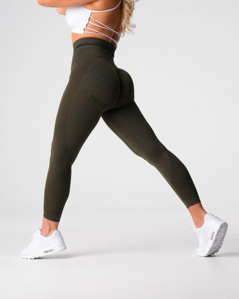 NVGTN Contour 2.0 Seamless Naisten Leggingsit Oliivinvihreä | FI022CT