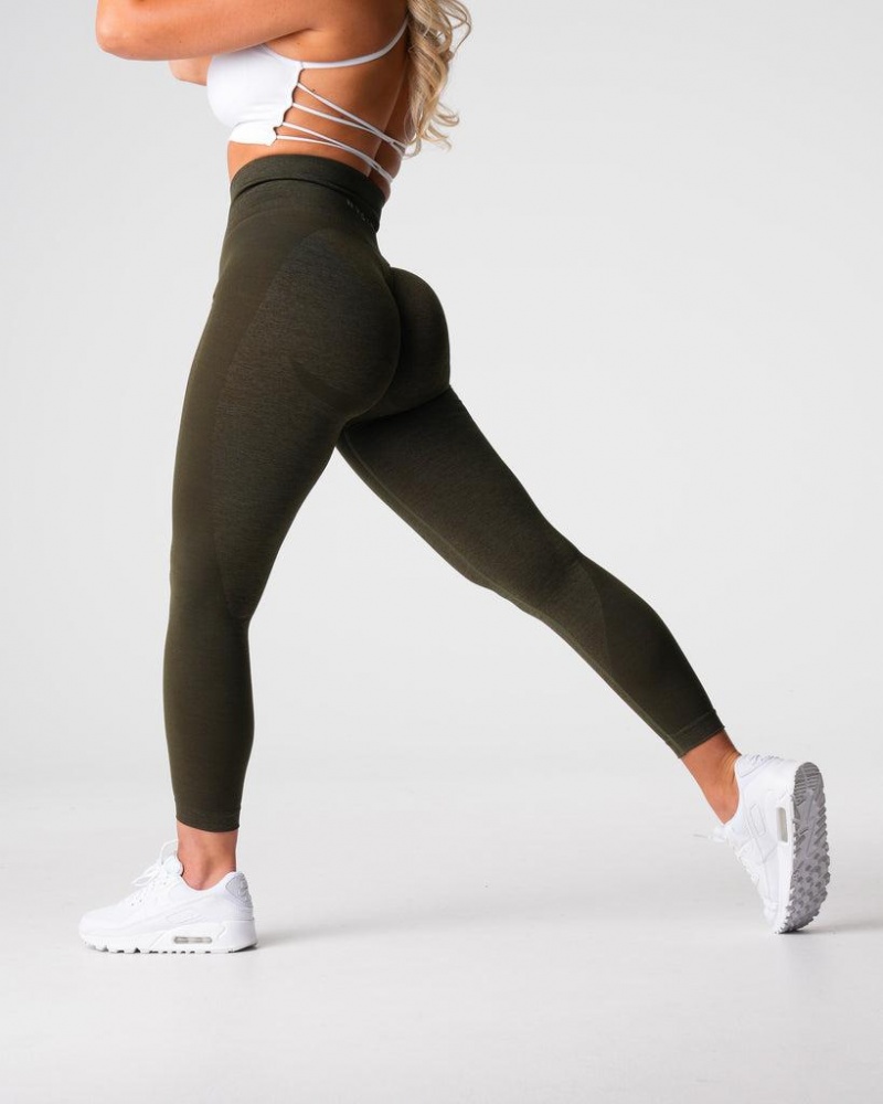 NVGTN Contour 2.0 Seamless Naisten Leggingsit Oliivinvihreä | FI022CT