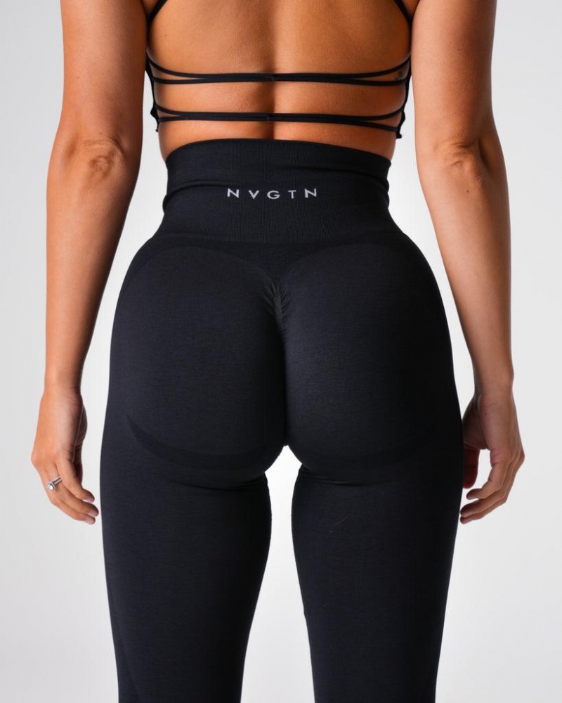 NVGTN Contour 2.0 Seamless Naisten Leggingsit Mustat | FI074CT