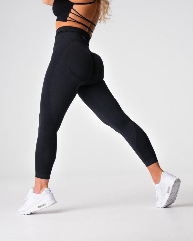 NVGTN Contour 2.0 Seamless Naisten Leggingsit Mustat | FI074CT