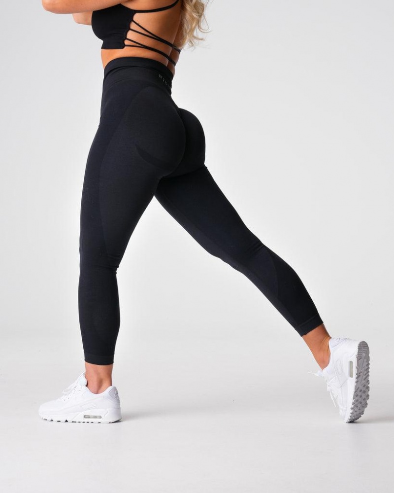 NVGTN Contour 2.0 Seamless Naisten Leggingsit Mustat | FI074CT