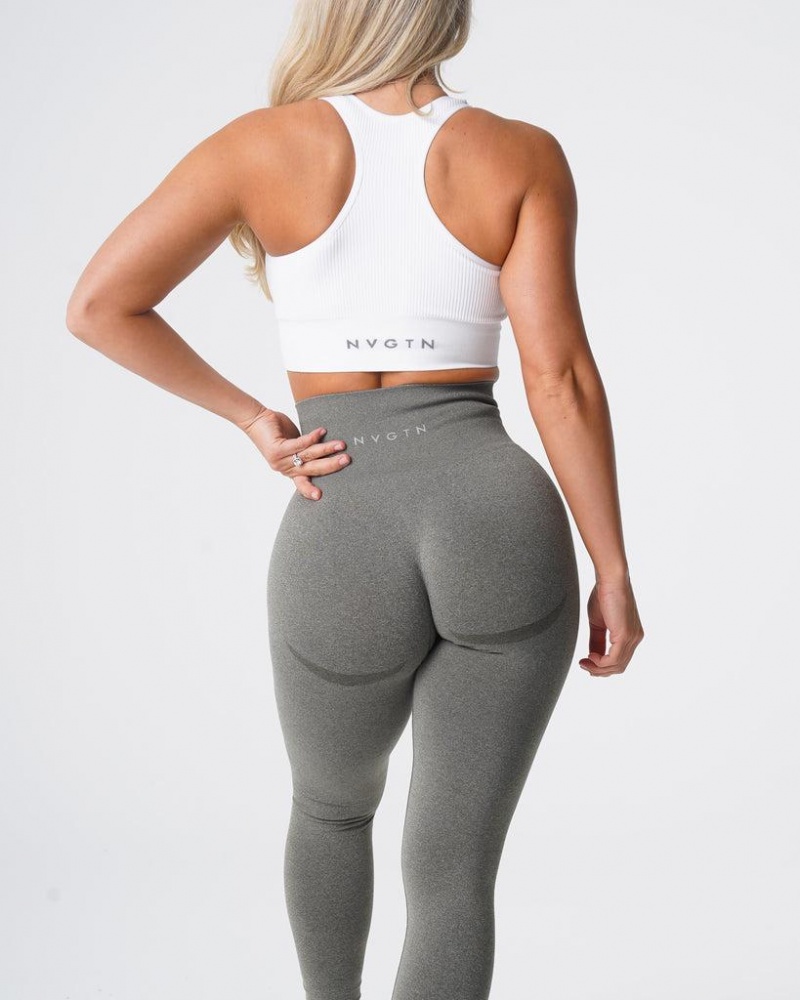 NVGTN Contour Seamless Naisten Leggingsit Khaki Vihreä | FI438CT