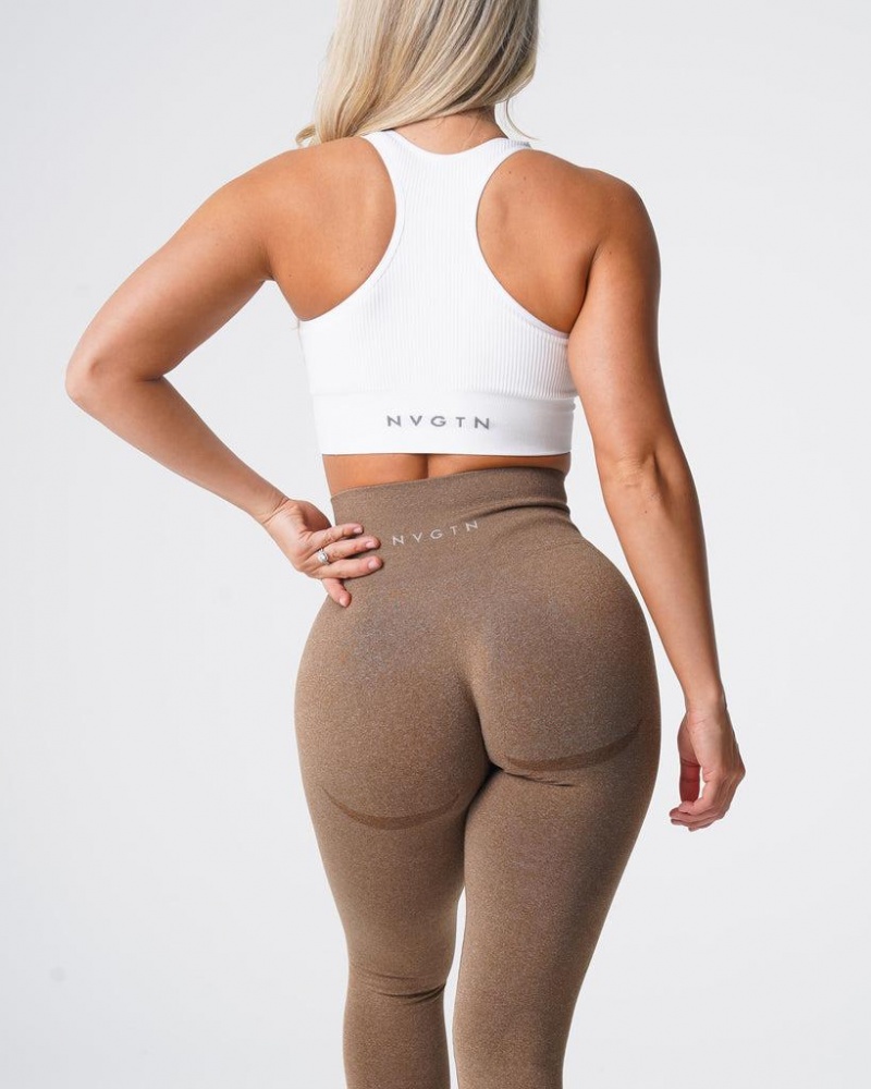 NVGTN Contour Seamless Naisten Leggingsit Beige | FI828CT