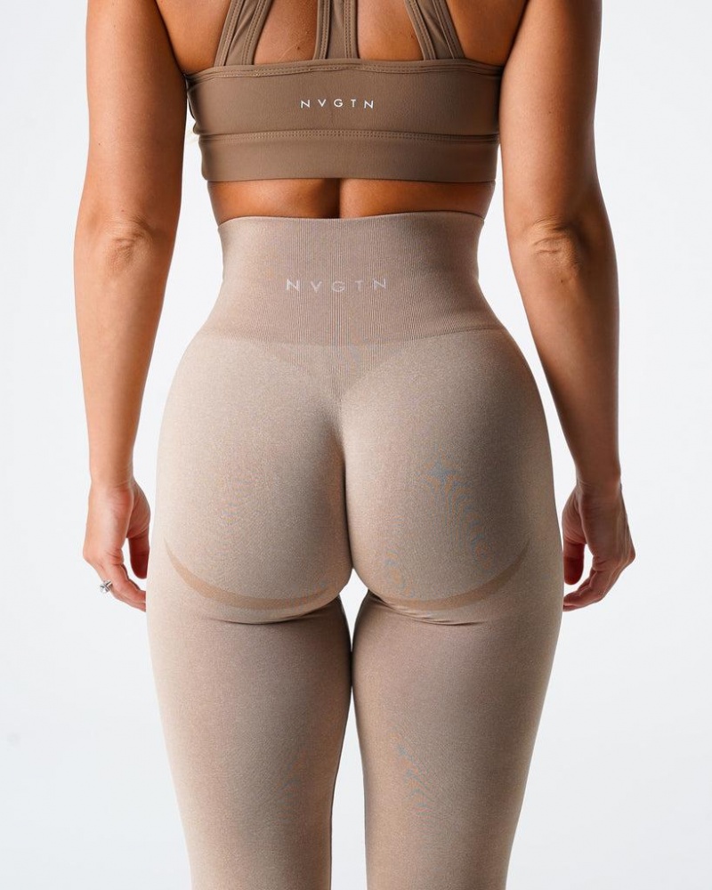 NVGTN Contour Seamless Naisten Leggingsit Beige | FI005TC