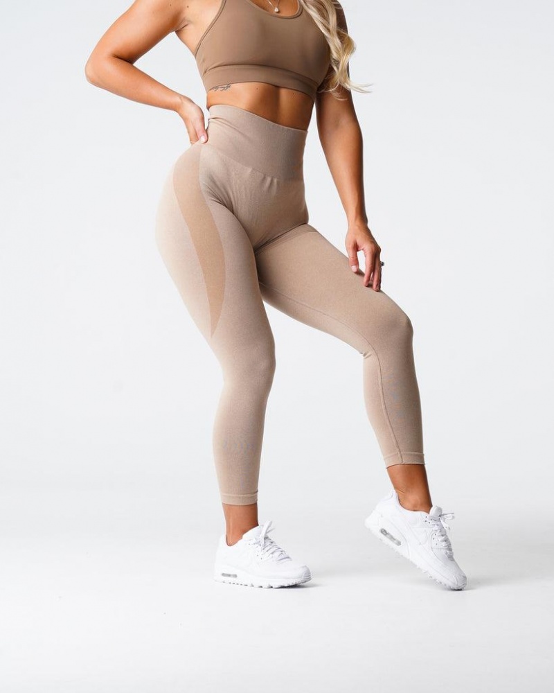 NVGTN Contour Seamless Naisten Leggingsit Beige | FI005TC