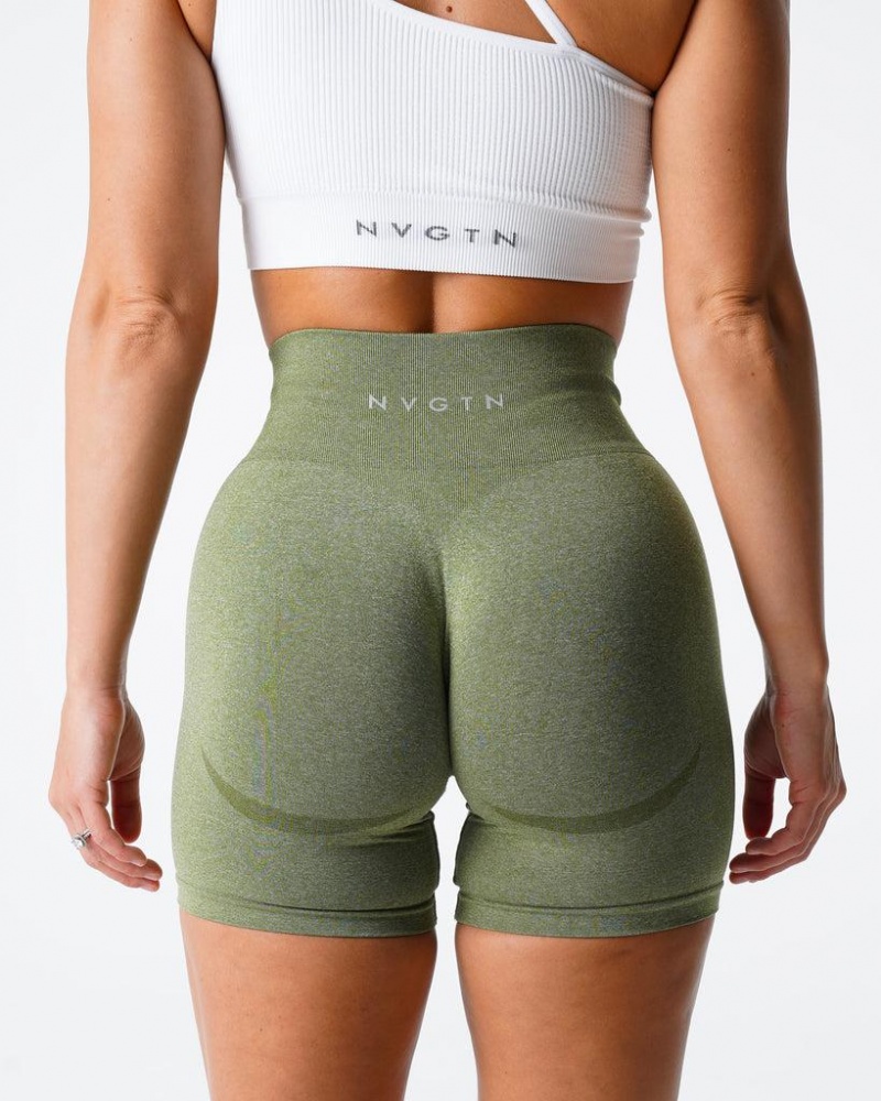 NVGTN Contour Seamless Naisten Shortsit Oliivinvihreä | FI144FD