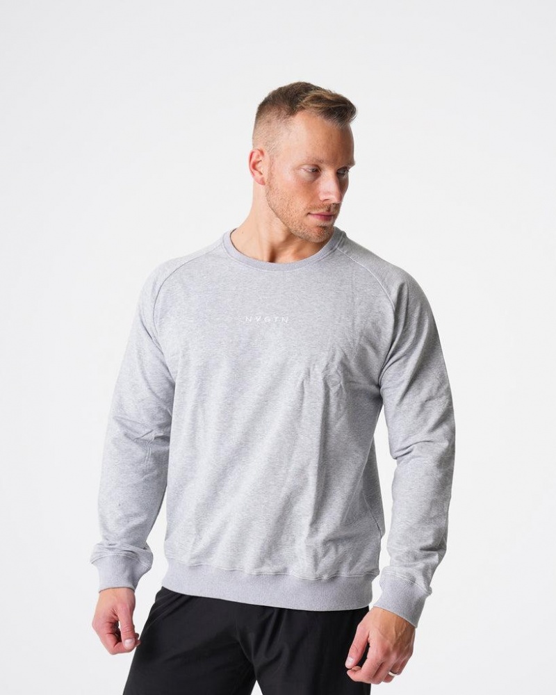 NVGTN Crew Neck Miesten Puserot Harmaat | FI132WN