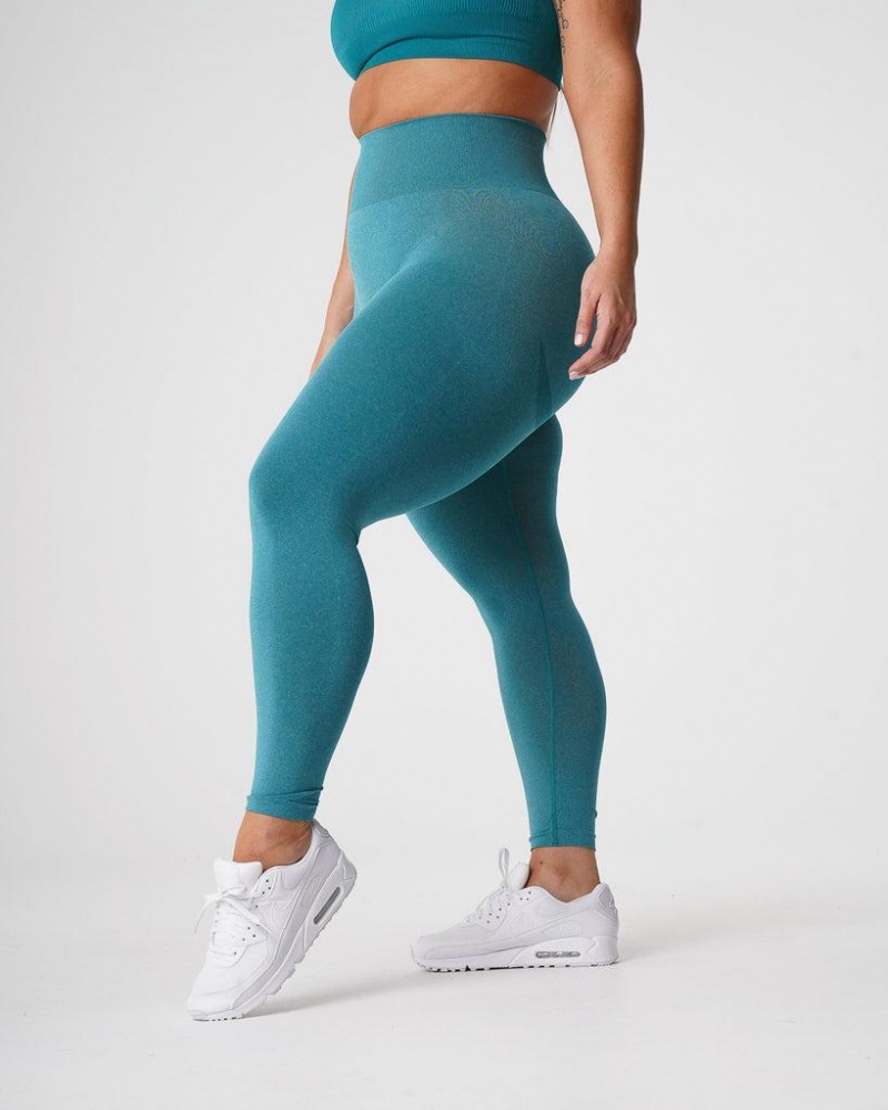 NVGTN Curve Seamless Naisten Leggingsit Turkoosi | FI213TC