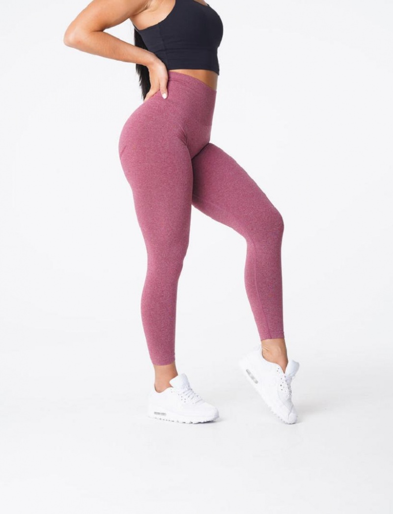 NVGTN Curve Seamless Naisten Leggingsit Viininpunainen | FI707TC