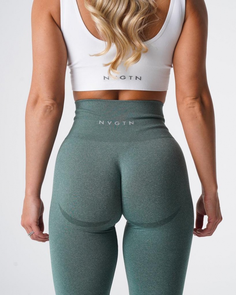 NVGTN Curve Seamless Naisten Leggingsit Vihreä | FI049VR