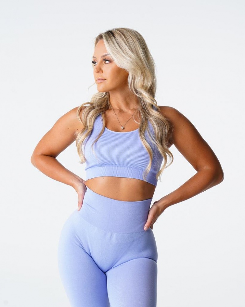 NVGTN Desire Ribbed Seamless Naisten Urheiluliivit Sininen | FI718HA