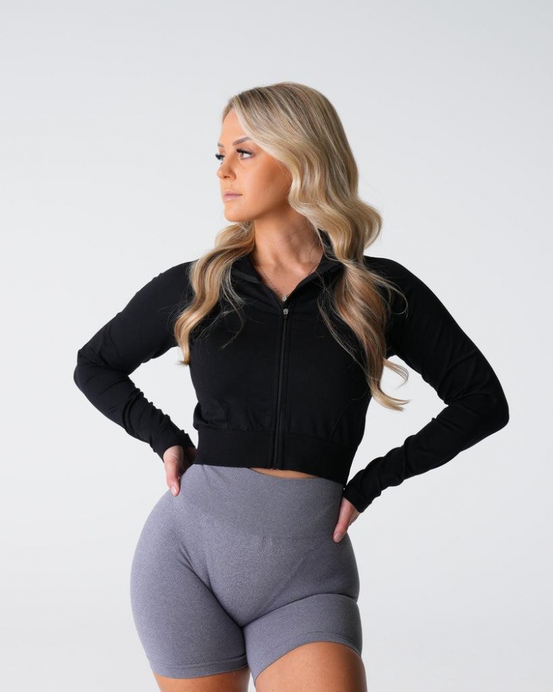 NVGTN Divine Seamless Zip Up Naisten Huppari Mustat | FI390MQ