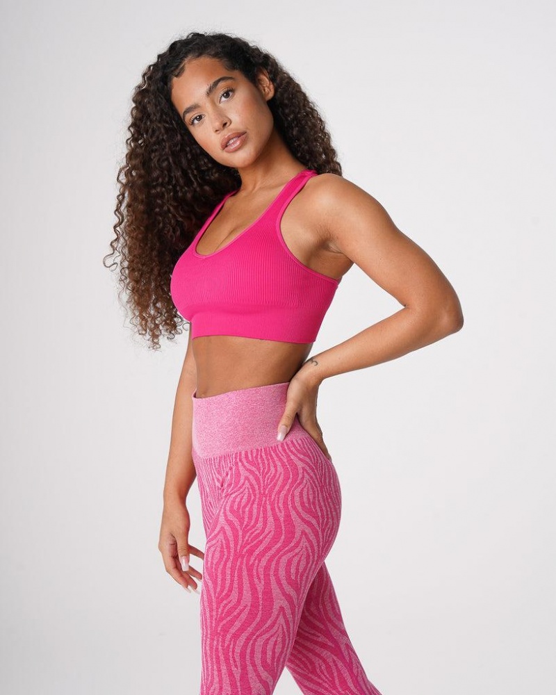 NVGTN Galaxy Ribbed Seamless Naisten Urheiluliivit Fuksia | FI450IL