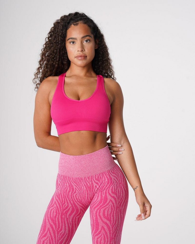 NVGTN Galaxy Ribbed Seamless Naisten Urheiluliivit Fuksia | FI450IL