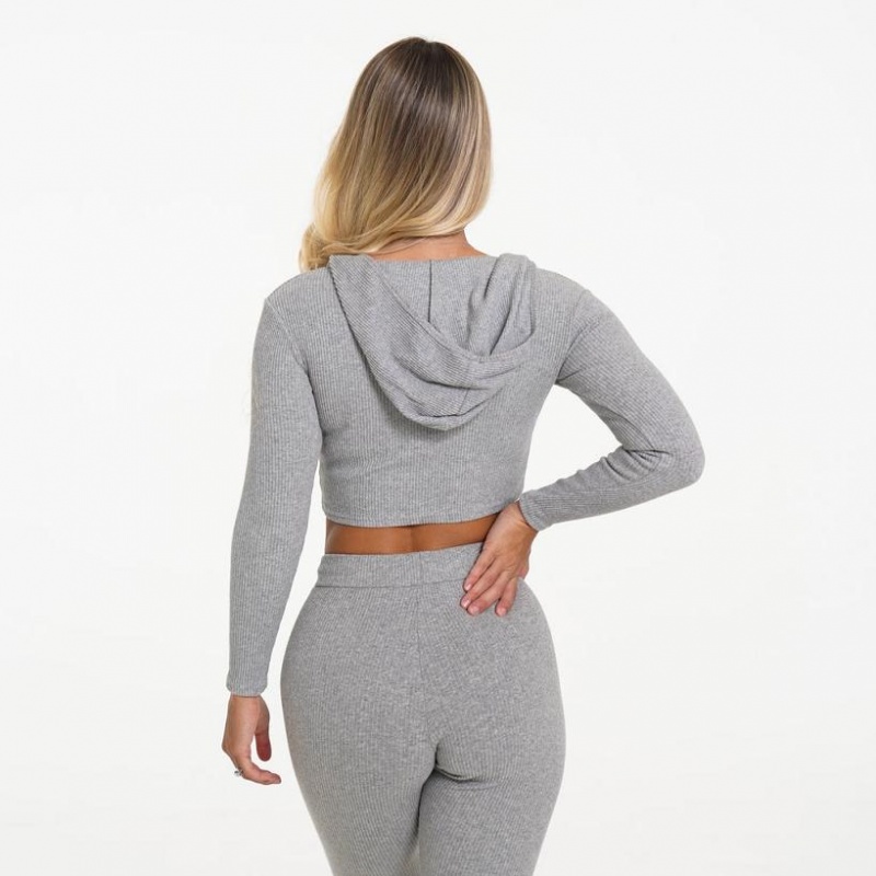 NVGTN Lazy Day Lounge Long Sleeve Naisten Topit Harmaat | FI267UZ