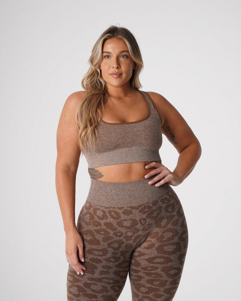 NVGTN Leopard Eclipse Seamless Naisten Urheiluliivit Beige | FI339QM