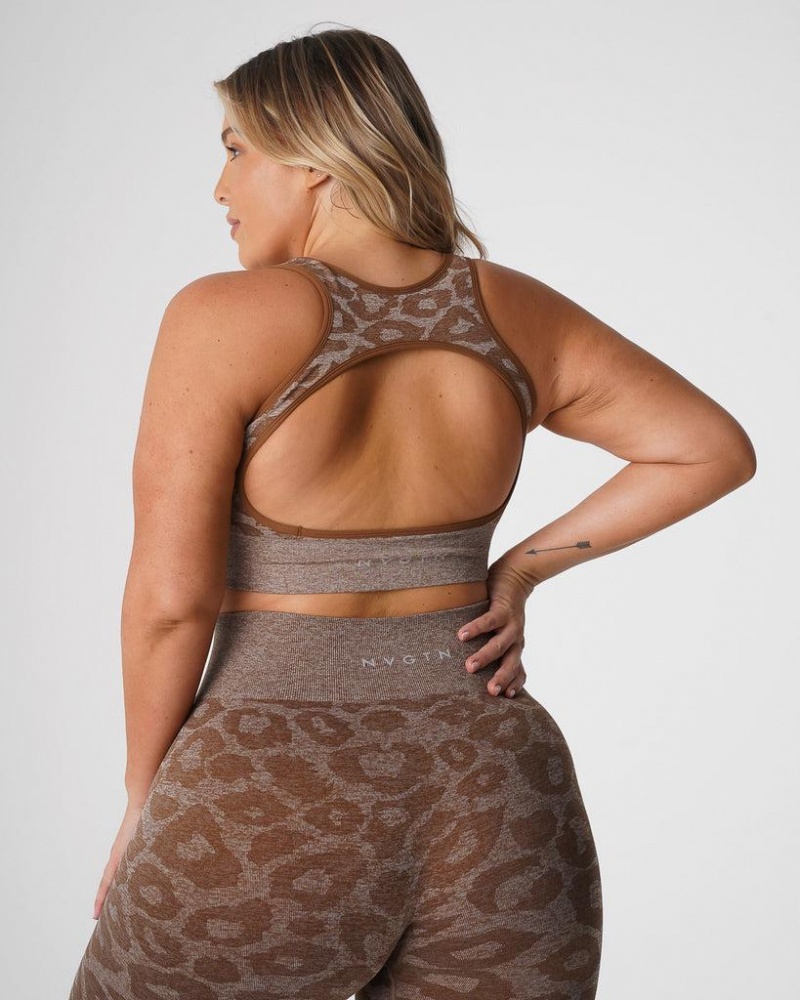 NVGTN Leopard Eclipse Seamless Naisten Urheiluliivit Beige | FI339QM