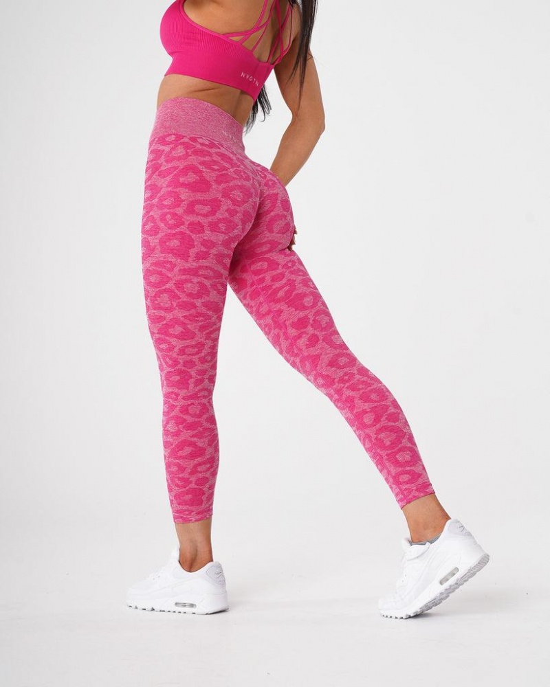 NVGTN Leopard Seamless Naisten Leggingsit Fuksia | FI205VR