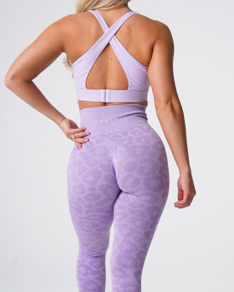 NVGTN Leopard Seamless Naisten Leggingsit Violetit | FI231VR