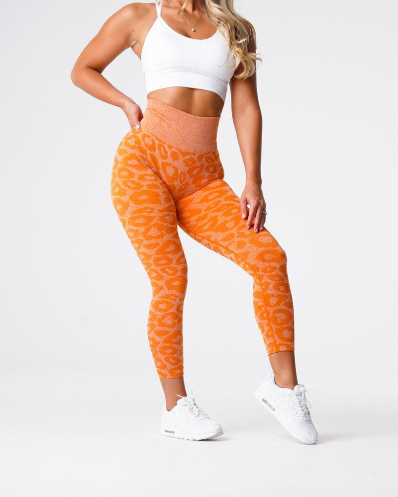 NVGTN Leopard Seamless Naisten Leggingsit Oranssi | FI283VR