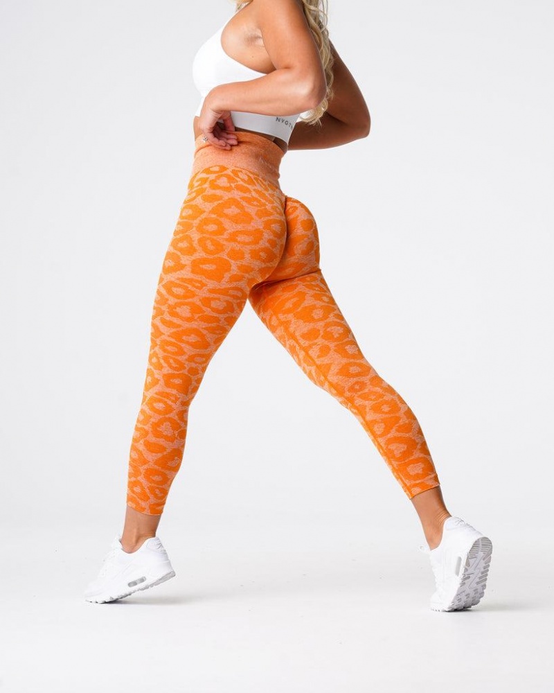 NVGTN Leopard Seamless Naisten Leggingsit Oranssi | FI283VR